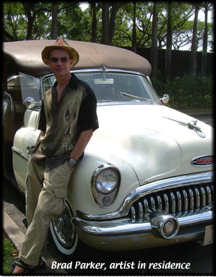 Brad Parker and his car