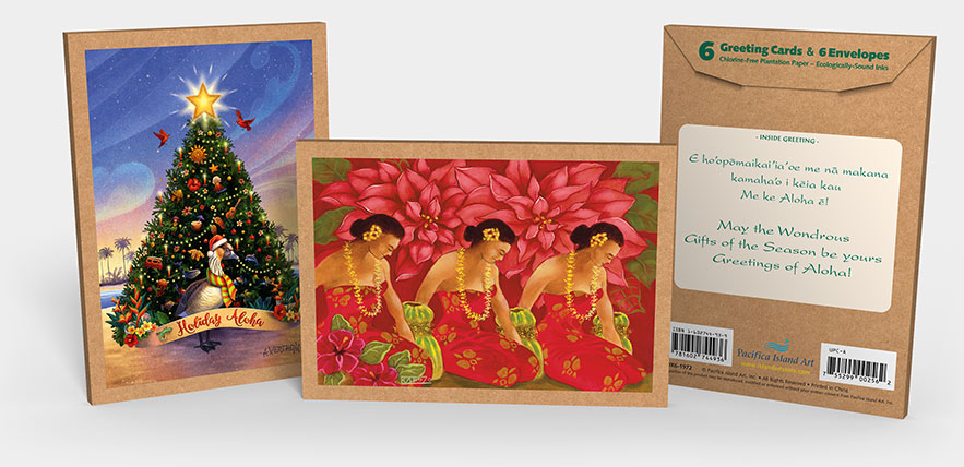 HAWAIIAN HOLIDAY CHRISTMAS BOX SET GREETING CARDS