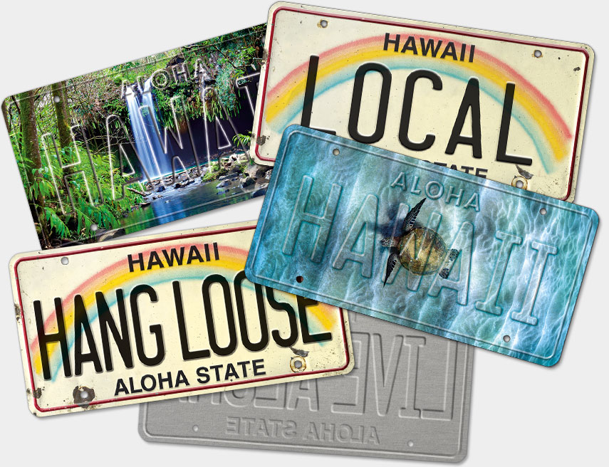 Hawaiian Vintage License Plates