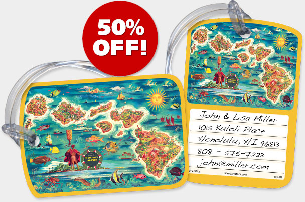 Hawaiian Luggage Tags