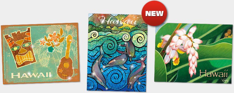 Hawaiian 'Alohi Glitter Magnets