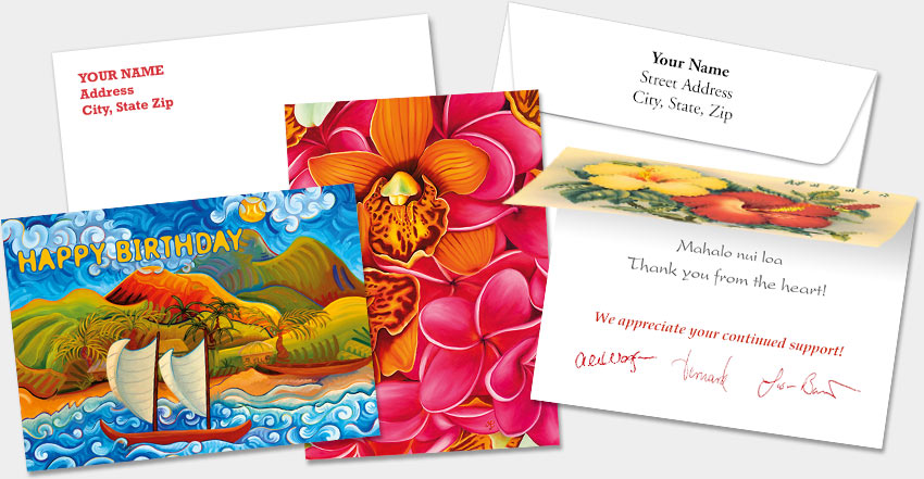 HAWAIIAN PERSONALIZED SPECIAL OCCASION GREETING CARDS