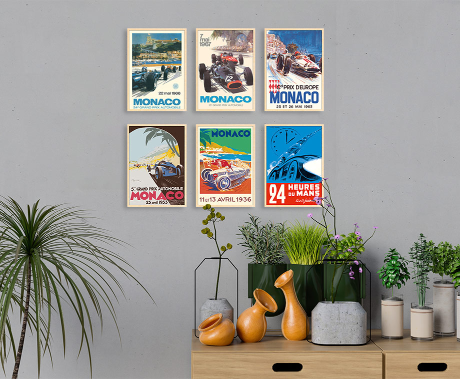 Set of 6 Unframed 5