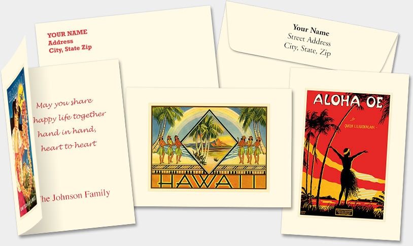 HAWAIIAN PERSONALIZED PREMIUM GREETING CARDS