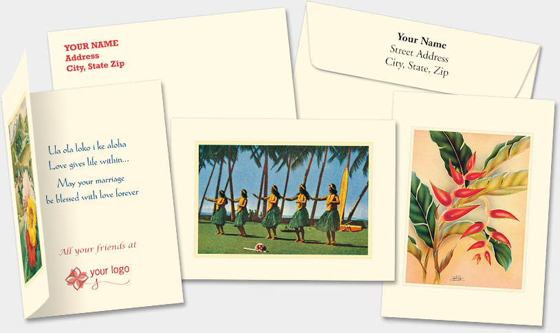 HAWAIIAN PERSONALIZED SPECIAL OCCASION PREMIUM GREETING CARDS