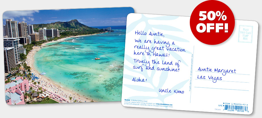 HAWAIIAN PERSONALIZED HOLIDAY CHRISTMAS GREETING CARDS - Now On Sale