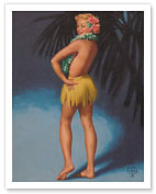 Hula Pin Up Marilyn Monroe - Fine Art Prints & Posters