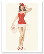 Pin Up Girl December - Fine Art Prints & Posters