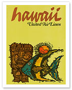 United Airlines Hawaii, Fish & Tiki - Fine Art Prints & Posters