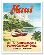 United Airlines Maui - Fine Art Prints & Posters