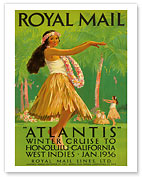 Hawaii Hula, Royal Mail “Atlantis” - Fine Art Prints & Posters