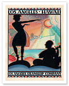 Los Angeles Steamship Company - Hawaii, Dancing Hula Girl - Fine Art Prints & Posters