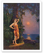 Hawaiian Pin-up Girl - Fine Art Prints & Posters