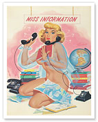Miss Information - c. 1959 - Fine Art Prints & Posters
