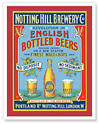 Notting Hill Brewery London - English Bottled Beers - c. 1899 - Fine Art Prints & Posters