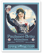 Paulaner-Bräu Beer - Munich Germany - c. 1890's - Fine Art Prints & Posters