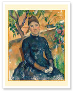 Madame Cézanne (Hortense Fiquet, 1850-1922) in the Conservatory - c. 1891 - Fine Art Prints & Posters