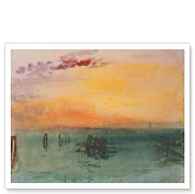 The Lagoon Near Venice At Sunset - c. 1840 - Fine Art Prints & Posters