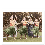 Hula Dancers, Hawaii, c. 1940's - Giclée Art Prints & Posters