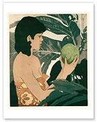 Breadfruit Hawaii - Bookplate from Etchings and Drawings of Hawaiians - Fine Art Prints & Posters