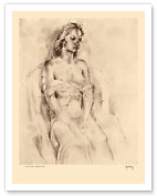 Chinese Hawaiian 1 - Nude Study - from Etchings and Drawings of Hawaiians - c. 1930's - Fine Art Prints & Posters