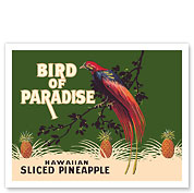 Hawaiian Sliced Pineapple - Bird of Paradise Brand - c. 1920's - Fine Art Prints & Posters