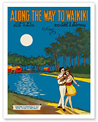 Along The Way To Waikiki - Lyric by Gus Kahn - Music by Richard A. Whiting - Fine Art Prints & Posters