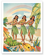 Fine Art Prints & Posters - Aloha Nui Loa from Hawaii - Hula Girls ...