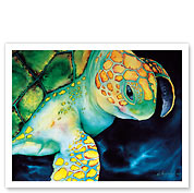Timeless Wisdom, Hawaiian Sea Turtle - Giclée Art Prints & Posters