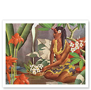 Hawaiian Wahine (Woman) - Dole Pineapple Company - Fine Art Prints & Posters