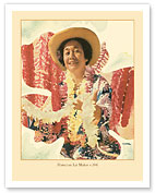 Hawaiian Lei Maker c. 1941 - Giclée Art Prints & Posters
