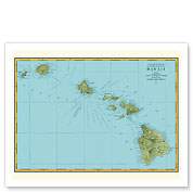 Rand McNally Atlas Map of Hawaii - Giclée Art Prints & Posters