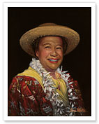 Portrait of Hilo Hattie - Native Hawaiian singer, hula dancer, actress and comedienne - Fine Art Prints & Posters