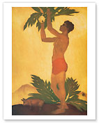 Breadfruit Boy, Hawaii - Giclée Art Prints & Posters