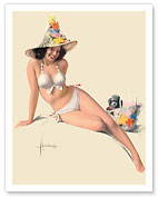 She's Tops! - Famous Pin-Up Model Jewel Flowers - Fine Art Prints & Posters