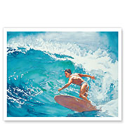 Ride the Wave (He‘e Ka Nalu) - Hawaiian Surfer - Fine Art Prints & Posters