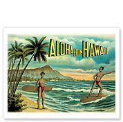 Aloha from Hawaii - Famous Surf Riders - Fine Art Prints & Posters
