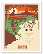 She Sang Aloha To Me - A Ballad of Hawaii by Joseph B. Carey - Fine Art Prints & Posters