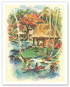 Samoa - S.S. Matsonia - Matson Line (Matson Navigation Company) - Island Natives - c.1957 - Fine Art Prints & Posters