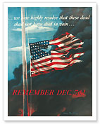 Remember December 7th! - Japanese Attack on Pearl Harbor - Fine Art Prints & Posters