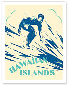 Hawaiian Islands - Surfing - c. 1930's - Fine Art Prints & Posters