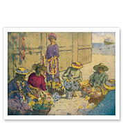 Lei Women on Honolulu's Waterfront - Lei Day Hawaii - c.1929 - Fine Art Prints & Posters