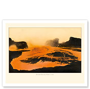 Kilauea Volcano - Big Island, Hawaii - Pele, Fire Goddess - Lava Flow - c. 1920 - Fine Art Prints & Posters