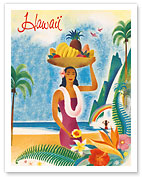 Hawaii - Hawaiian Visitors Travel Brochure - c. 1952 - Fine Art Prints & Posters