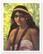 Pala, South Seas Topless Native Hawaiian Girl - Oceanic S.S. Co. Line to Hawaii, Samoa and Australia - Fine Art Prints & Posters