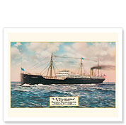 S.S. Wilhelmina - Weekly Sailings from San Francisco to Honolulu - Matson Navigation Co. - c. 1917 - Fine Art Prints & Posters