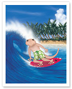 Hawaiian Surf Gecko - Fine Art Prints & Posters