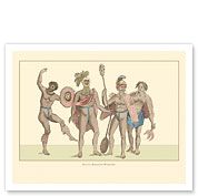 Native Hawaiian Warriors - Pacific Islanders - c. 1811 - Fine Art Prints & Posters