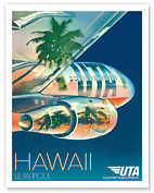 Union de Transports Aeriens (UTA) - Hawaii, Le Pacifique (The Pacific) - Giclée Art Prints & Posters