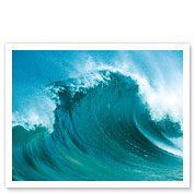 Curling Wave - Hawaiian Breaking Wave - Hawaii - Giclée Art Prints & Posters